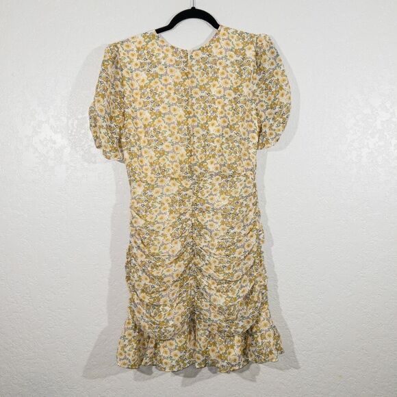 ASTR The Label Mustard & Blue Daisy Floral Lucky Me Dress Size Medium - Picture 8 of 9